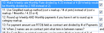 contract options markup