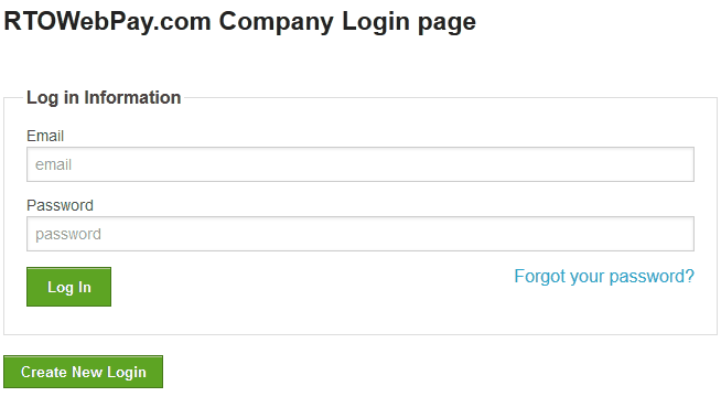 webpay login screen shot